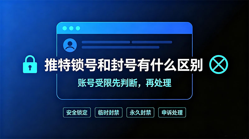 推特账号锁号和封号差别在哪?两种情况分别该怎么处理?