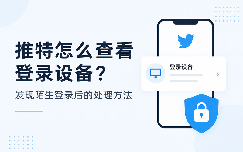 推特怎么查看登录设备 推特怎么查看登录设备
