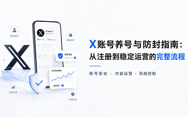 X账号养号与防封指南：从注册到稳定运营的完整流程